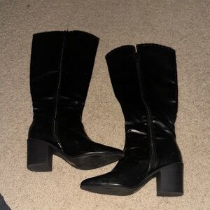 Black Women's Pointed Toe Ankle Boots - Classic Style